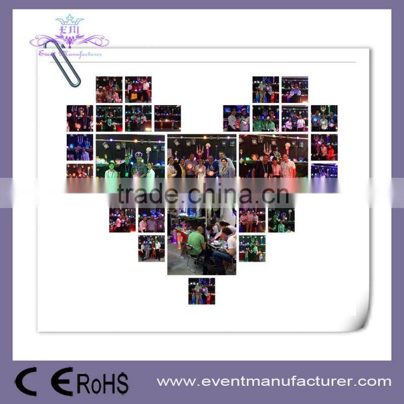 Remote controlled 4 inch bottle/wine/floral vase led ice cube light base for party/wedding/housing decor