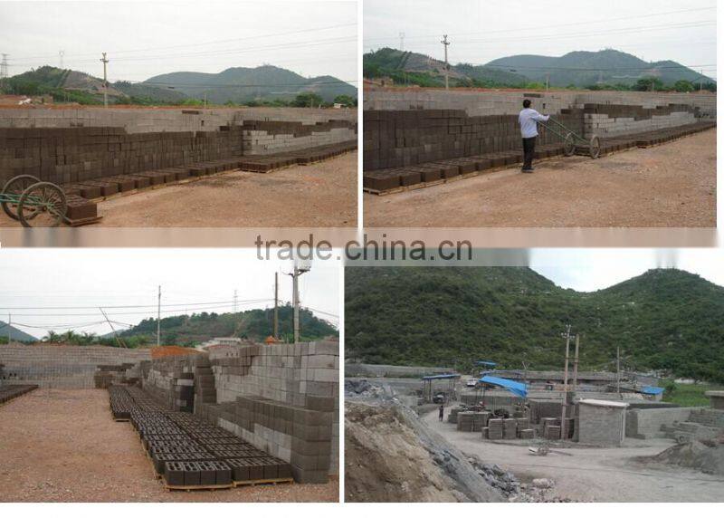3000 pcs / day semi-aumatic concrete hollow block maker