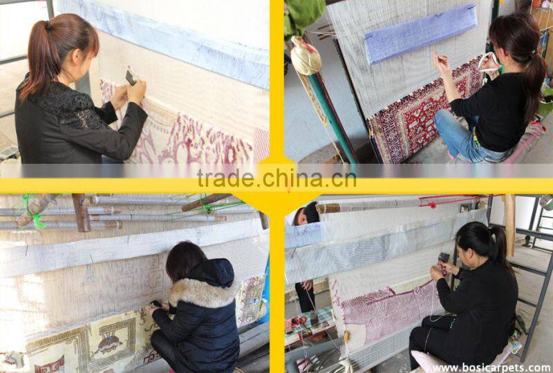 3x5ft tree of life silk rug yellow color nain rug small size