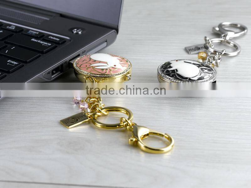 RORO Auspicious Rabbit enamel craft gift USB flash disk USB flash drive