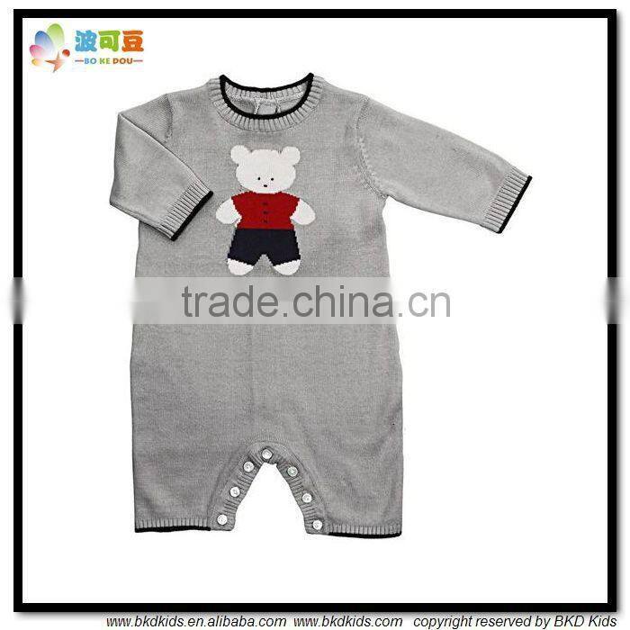 BKD 2015 new arrival newborn baby knitted rompers