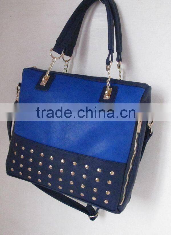 New design blue tote bag tote bags with rivets