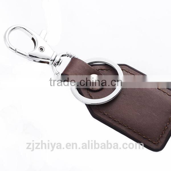 Promotion religious custom made genuine handmade leather keychain