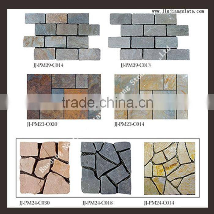 Rusty slate stone floor tiles