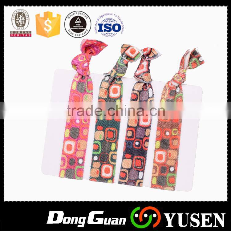 Best Selling Printed Women Fold Over Hair Tie