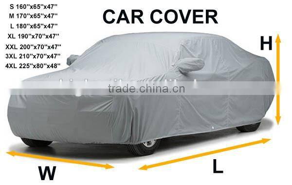 2014 hot selling polyester foldable car cover