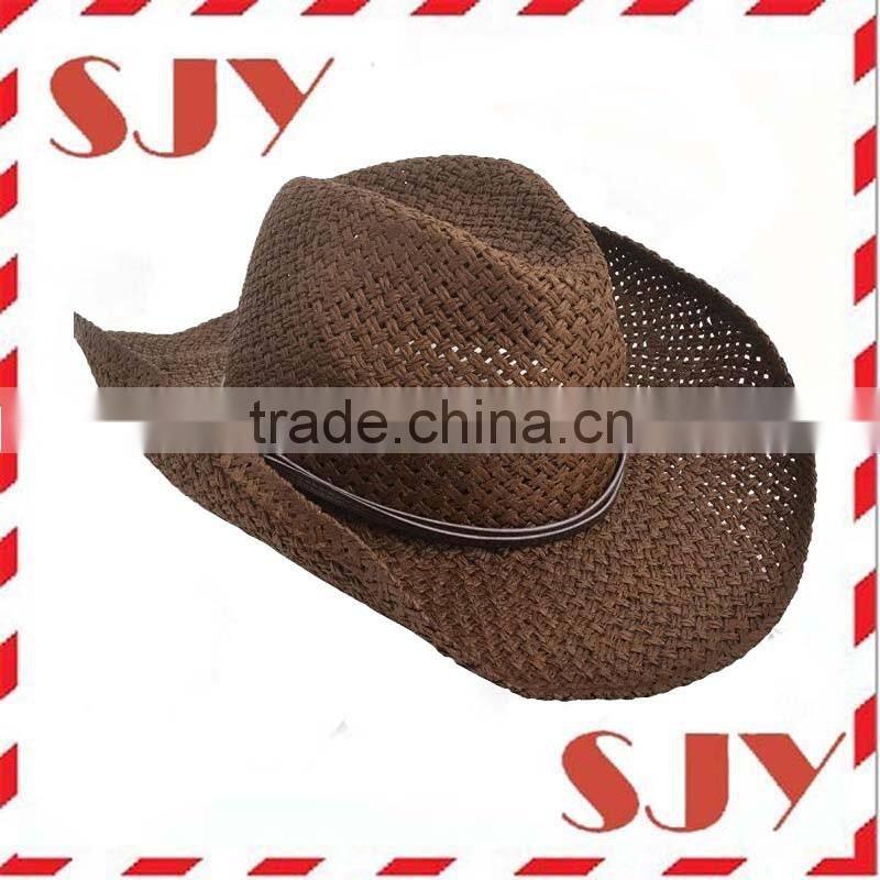 Wide brim mexican straw cowboy hats for ladies