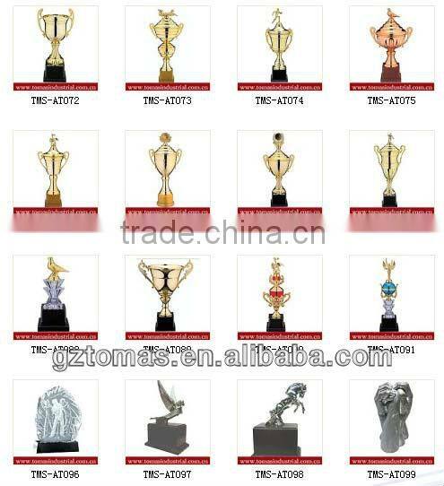 Fashion souvenir 24K gold plated available custom metal award trophy