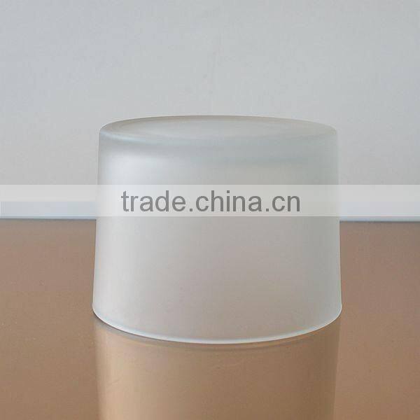 Frosted glass vase for candle