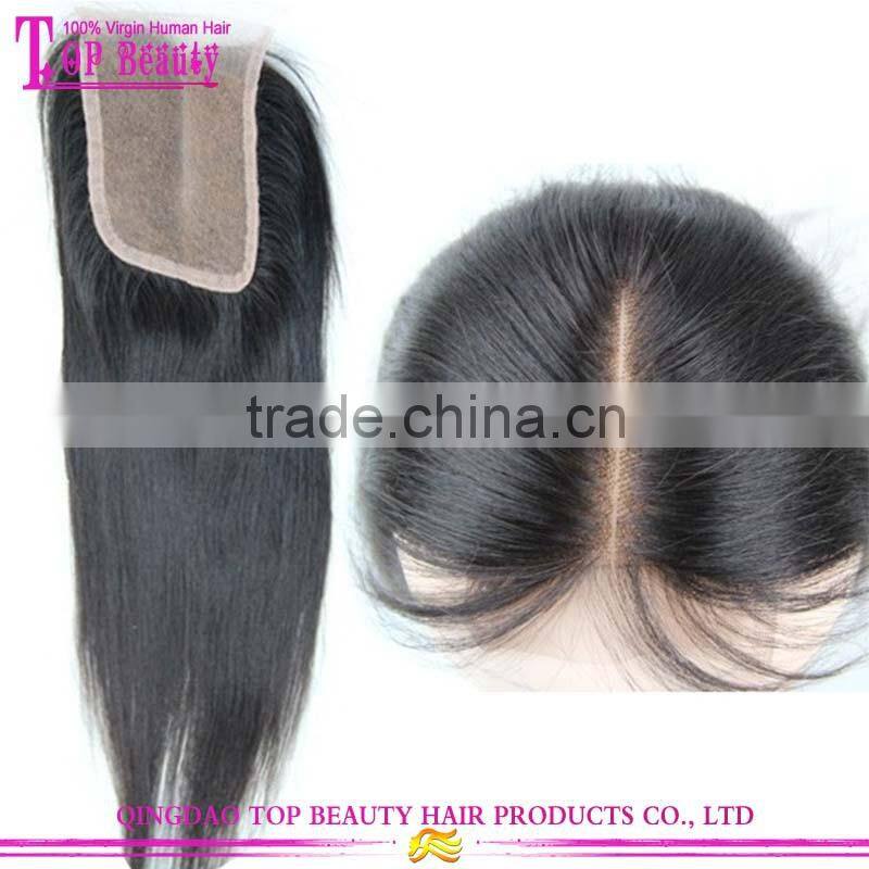 New arrival 100% virgin unprocessed brazilian 3 part silk base lace closure with baby hairs