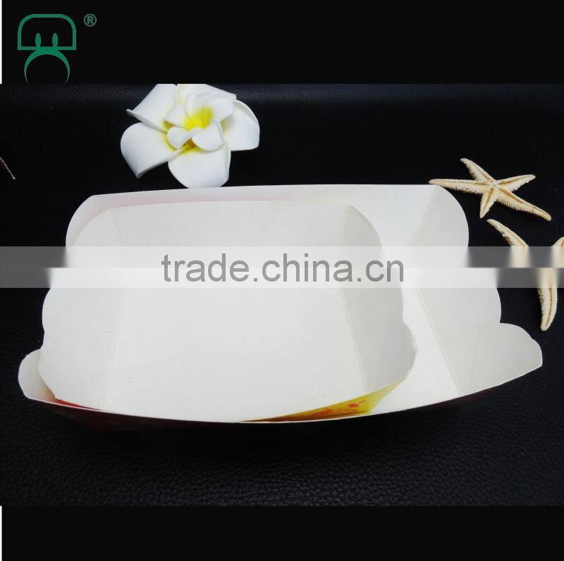 Chicken nugget chips tray custom printed paper food tray