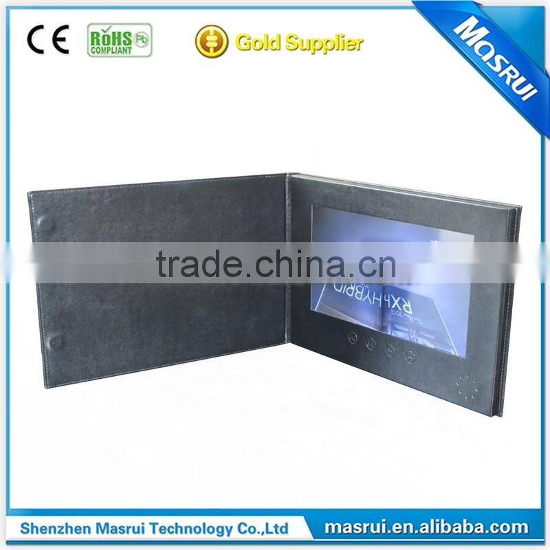 hot sexy hd lcd mp4 player video card with advertising player