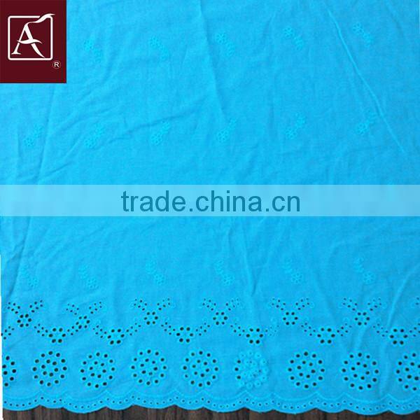 100%Cotton eyelet double border