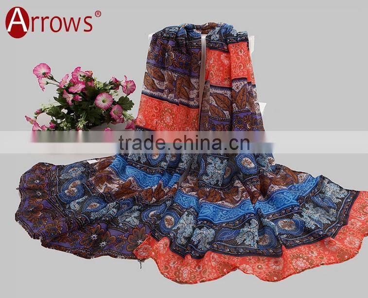 Cotton Voile Stole Shawls and Scarves Printed Check Patterns