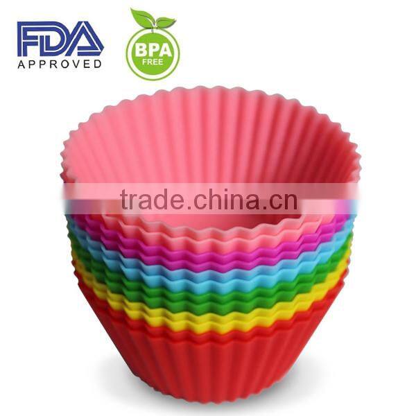 round single silicone muffin baking cups