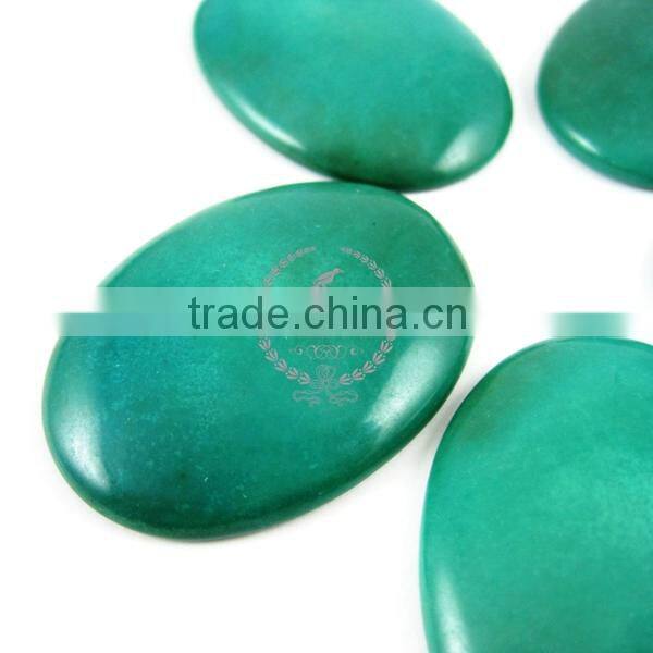 30x40mm big oval greeny blue turquoise cabochon with no cracks beads,gemstone pendant cabochon stone beads set for rings,4020035