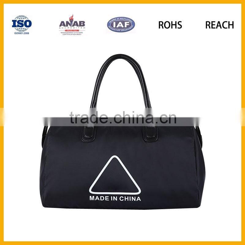 Top quality men and women travel bag best model luggage bags Nylon duffle bag with printed logo