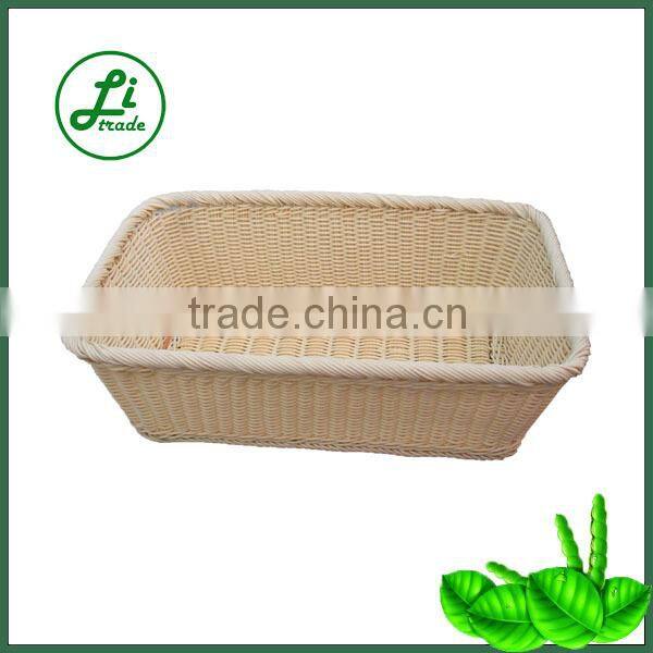 Brown oval bread basket