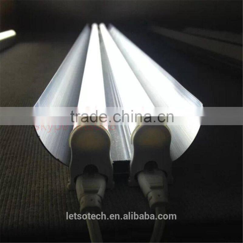 2016 good price 9w 18w 24w 36w 48w led tube light t5 1000lm 600mm 1200mm 1500mm 4ft double sided led tube with milky cover