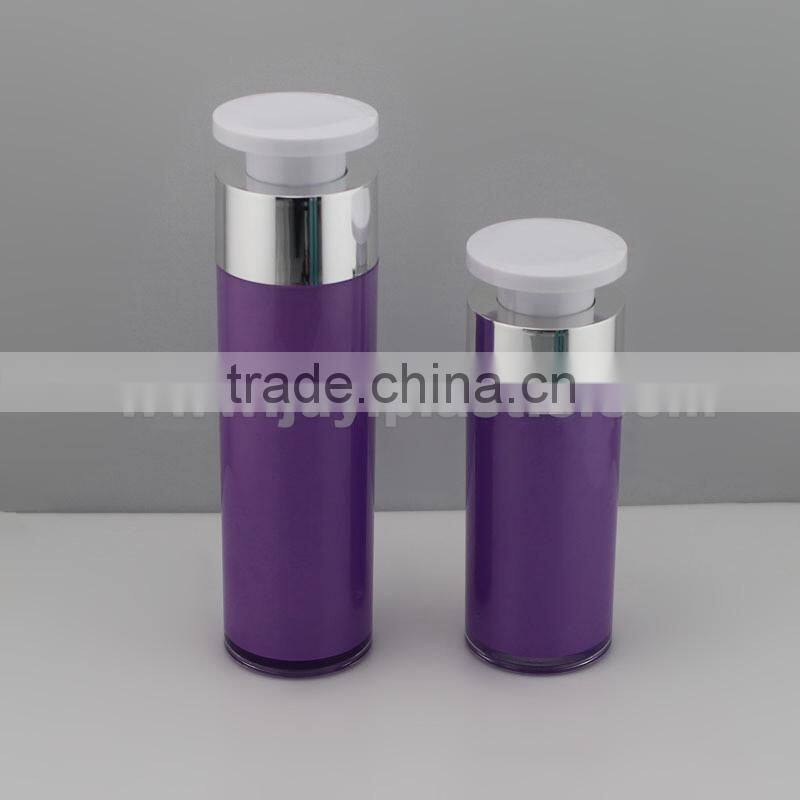 New style high quality round cosmetic airless pump bottle acrylic bottle for personal care