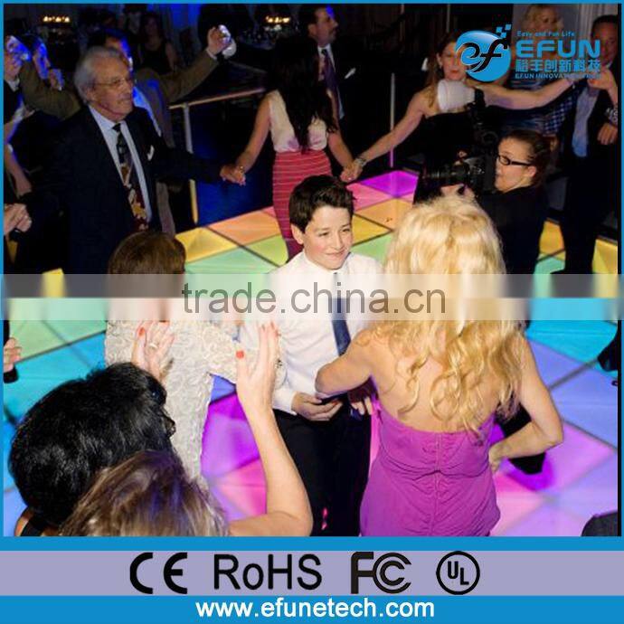 2016 New design rgb color changing art 3D club dance floor with led light