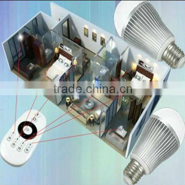 Remote control dimmable 2.4G wireless led bulb light E26