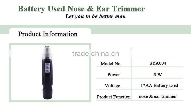 battery operated electric nose ear trimmer wet dry trimmer