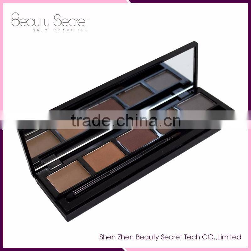 5 colors long-lasting eye brow palette,eyebrow powder with brush