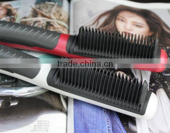 Double function- hair straightener comb LED indicator