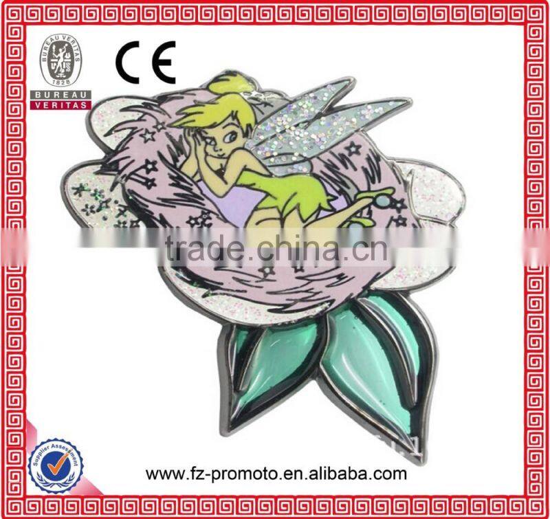 custom Metal pin Badge in plating gold and enamel