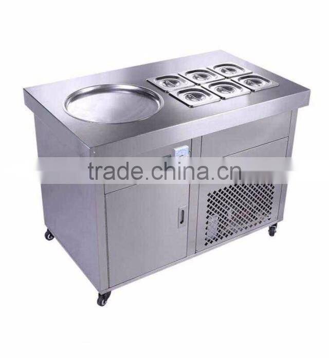 Factory Supply 2+10 Flat Pan Thailand Fried Ice Cream Roll Machine Price for Sale