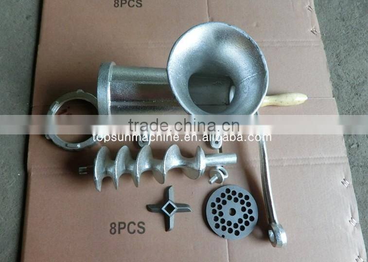 manual electro-plated tin meat mincer No.8 plastic funnels