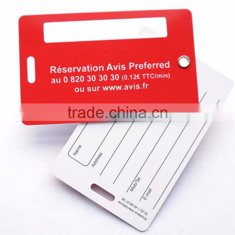 custom made unique shaped , size plastic luggage tag pvc factory