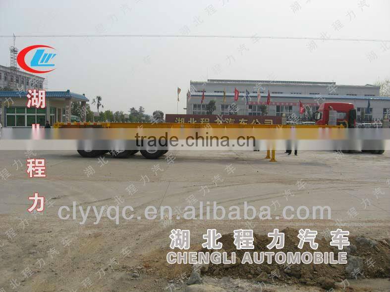 Low transport semi trailer, flat deck semi trailer