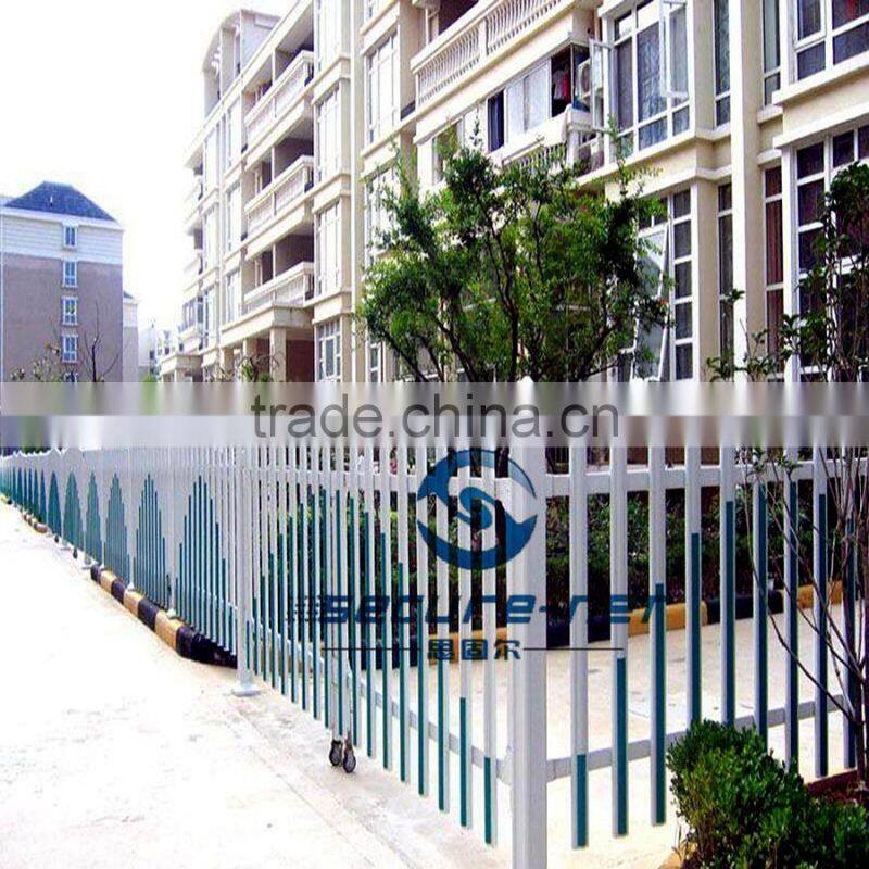 3-rail steel ornamental garden borded fence