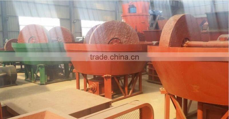 Good performance wet pan mill for milling iron ore/gold ore with low cost