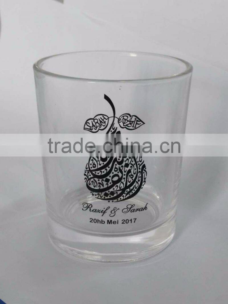 Personalized customized logo glass gift mug