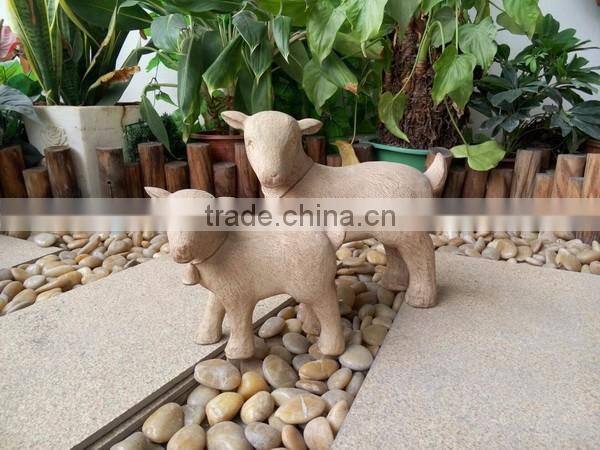 Custom Handmade Fiberstone Garden Animals Sheep Statues