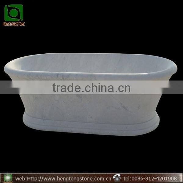 Cheap Oval Shaped White Marble Bathtub