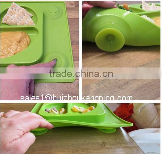 Silicome Suction Bowl Sectional Baby Plate/Placemat