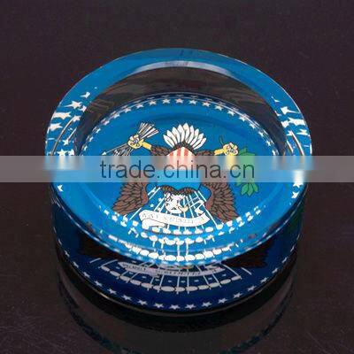 customized round crystal ashtray