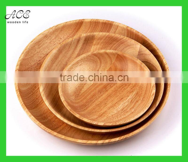Custom round wood plate Round wood serving tray Round wooden service plate