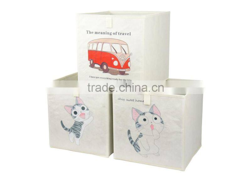 Store More Non-Woven Cube Fabric Storage box for Kids Print Cat-9