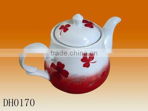 Factory direct manufacturer wholesale color glazed painting 600ml porcelain ceramic chinese tea pot