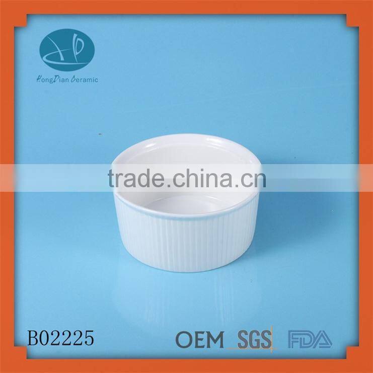 White Porcelain Soup Bowl with Handle, Good Price Quality Convenient Micowave Keep Fresh Noodle Bowl