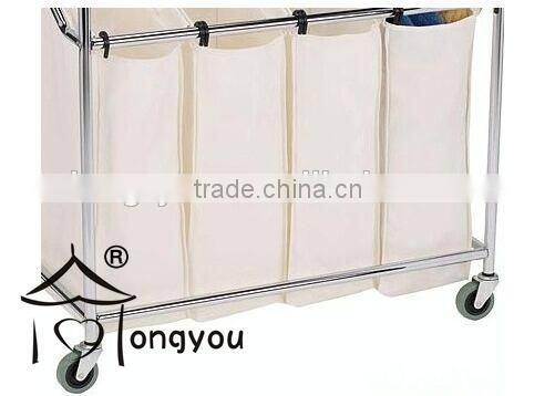 Oxford cloth foldable laundry hamper four compartments laundry basket storage bins with no lid