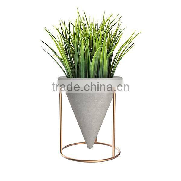 Wholesale Cheap Natural Concrete Cement Tall Decoration Crystal Glass Flower Vase