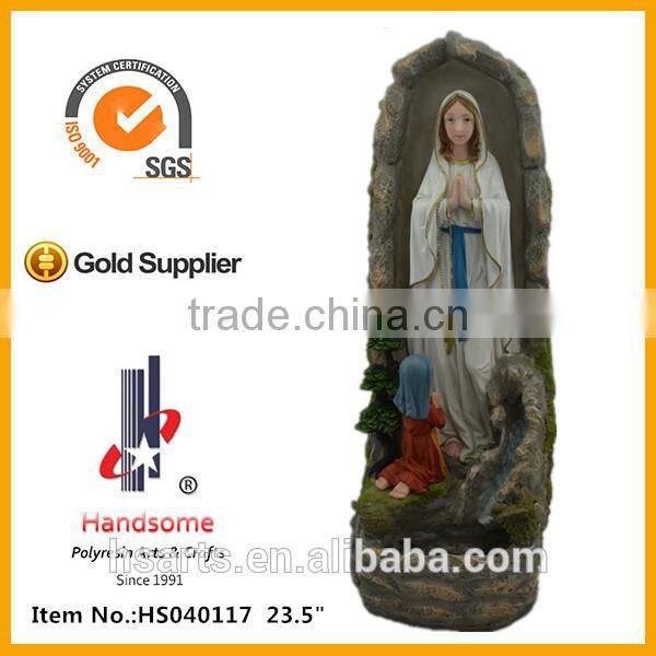 14.5 Inch New Design Holy Family Resin small decorative indoor water fountain