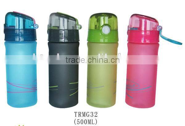 Hot selling colorful 500ml BPA free plastic sports water bottle/drink water bottle
