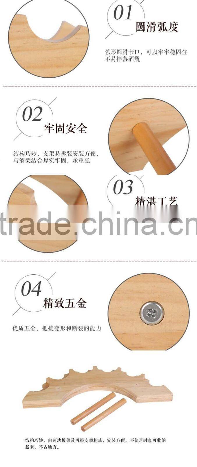 whisky six bottles display rack wooden wine display stand/wooden wine rack Antique Design Handmade Wooden Wine Rack